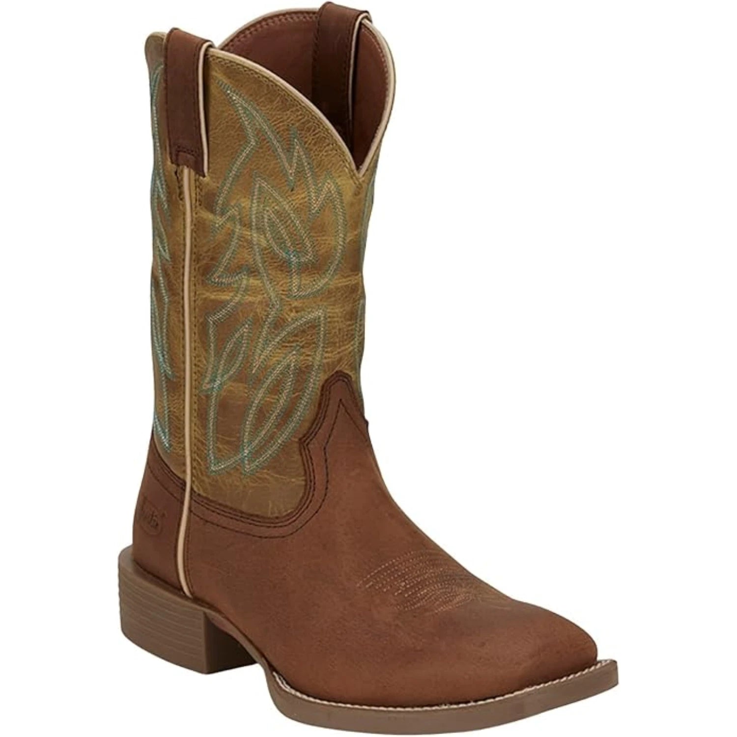 

Мужские кожаные ковбойские ботинки Justin Boots Canter, коричневые, с квадратным носком, модель GAL2186