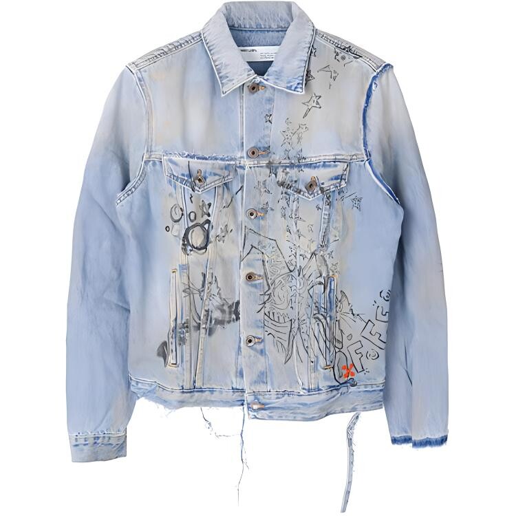 

Куртка мужская Off-White Distressed, синий