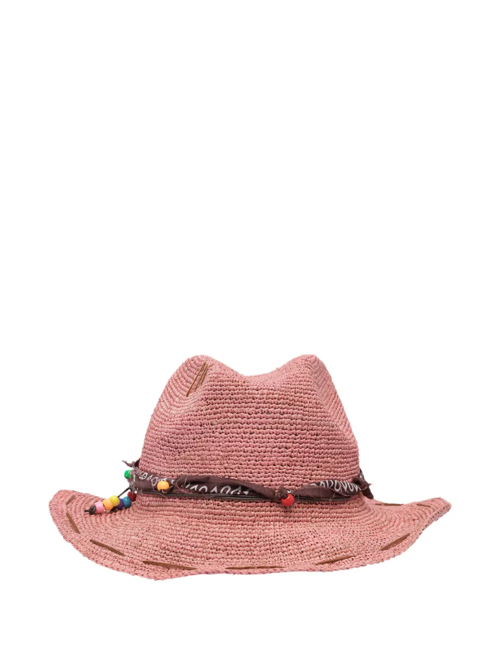 

Фетровая шляпа, связанная крючком и украшенная бисером THE HAT GANG, розовый