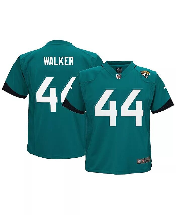 

Джерси для мальчиков и девочек Travon Walker Teal Jacksonville Jaguars Game Джерси Nike, синий