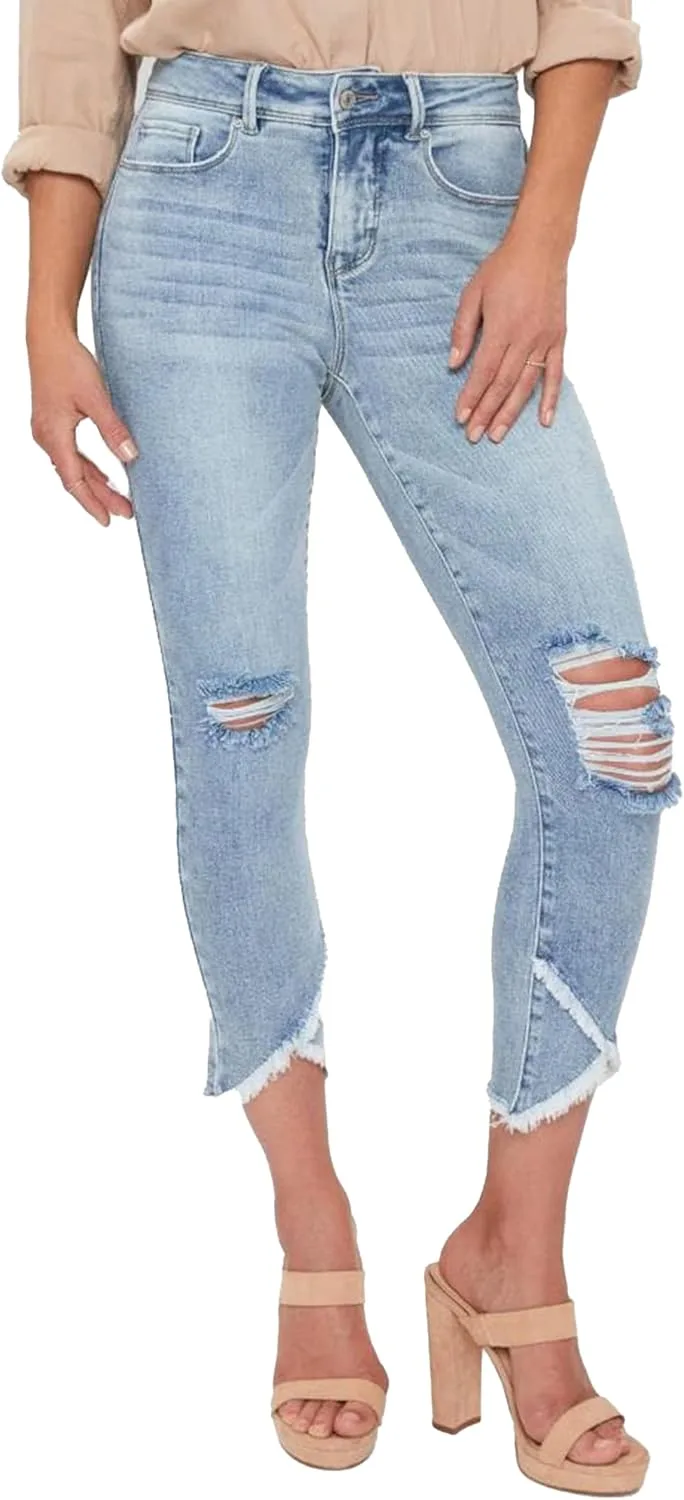 

Royalty for Me Women's Petite Vintage High Rise Tulip Ankle Jeans