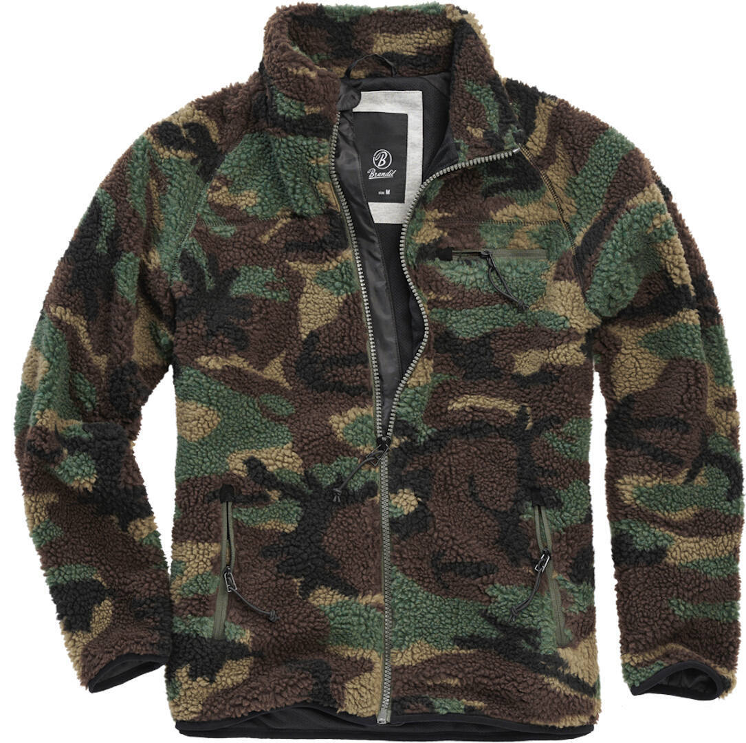 

Куртка Brandit Teddyfleece Jacket, цвет Woodland, Коричневый, Куртка Brandit Teddyfleece Jacket, цвет Woodland