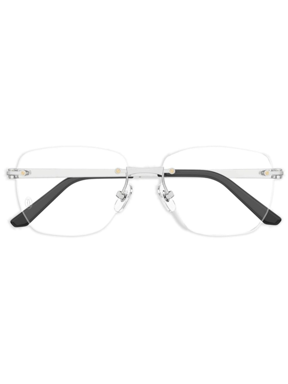 

Очки с геометрической оправой Cartier Eyewear, серебряный