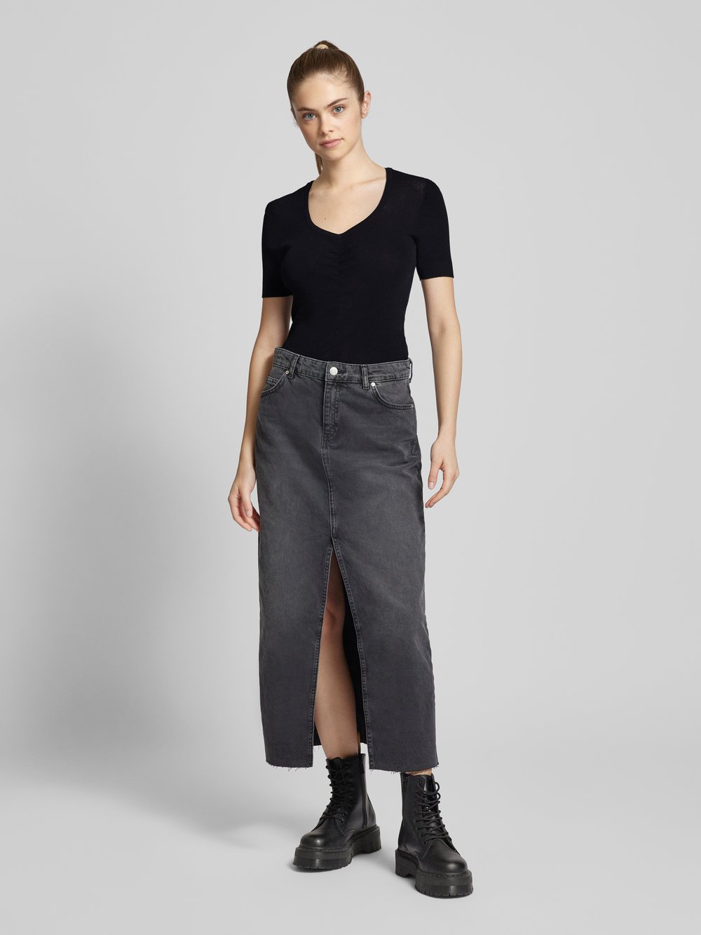 

Футболка с оборками Tom Tailor Denim, черный