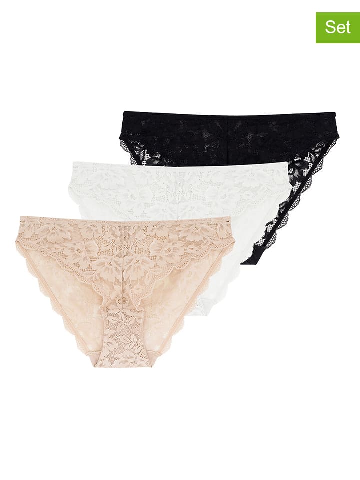

Трусы Dorina 3er-Set: Slips Myla, цвет Beige/Schwarz/Weiß