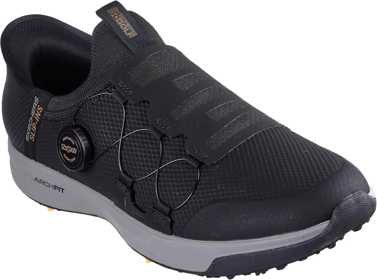 Мужские слипоны Skechers Hands-Free Go Golf Elite Vortex, черный/серый