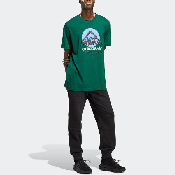 Футболка Adidas Originals Adv MTN Fleece Tee 'Green', зеленый — фото 4