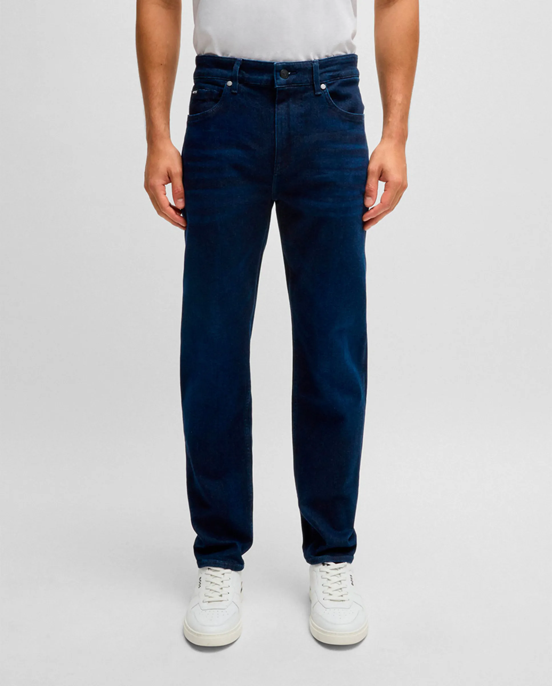 Джинсы Maine regular fit из денима supersuave Boss, темно-синий — фото 2