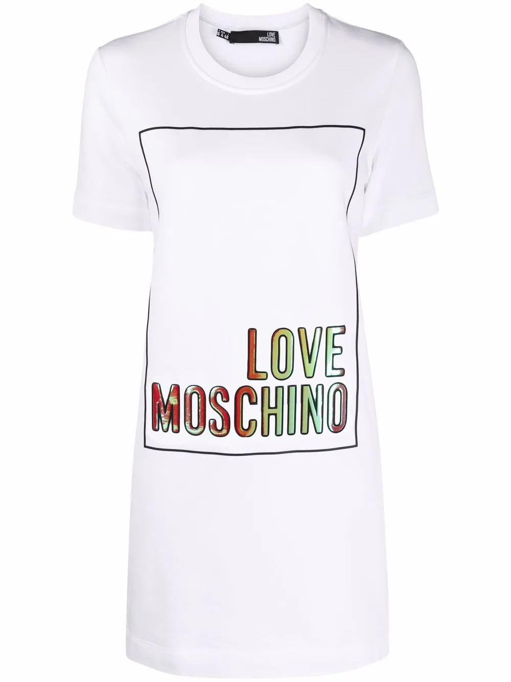 

Платье-футболка с логотипом Love Moschino, белый