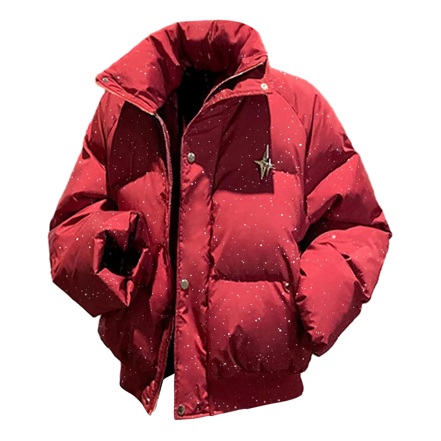 

Пуховик Unisex Stand Collar Thickened ZIAREL, red