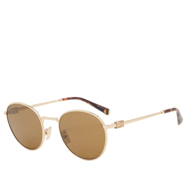 

55Zs солнцезащитные очки Miu Miu Eyewear, коричневый