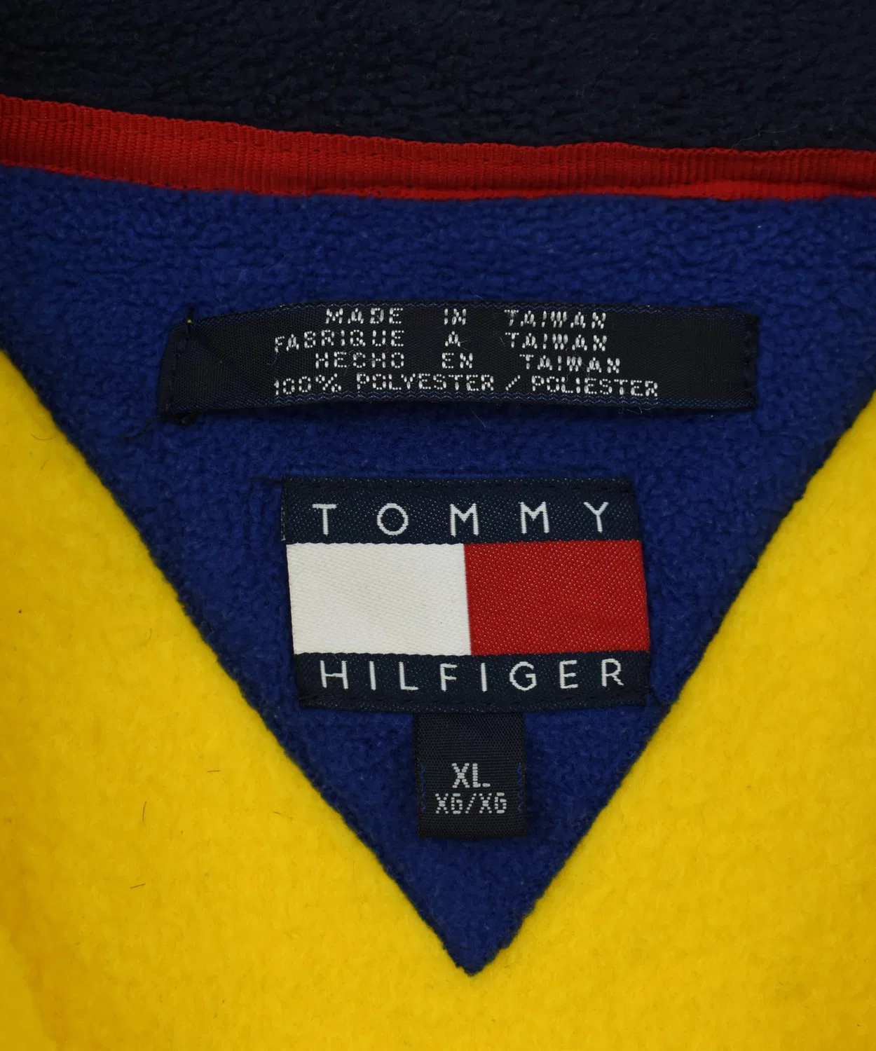Флисовая кофта Tommy Hilfiger полузамок желтая — фото 3