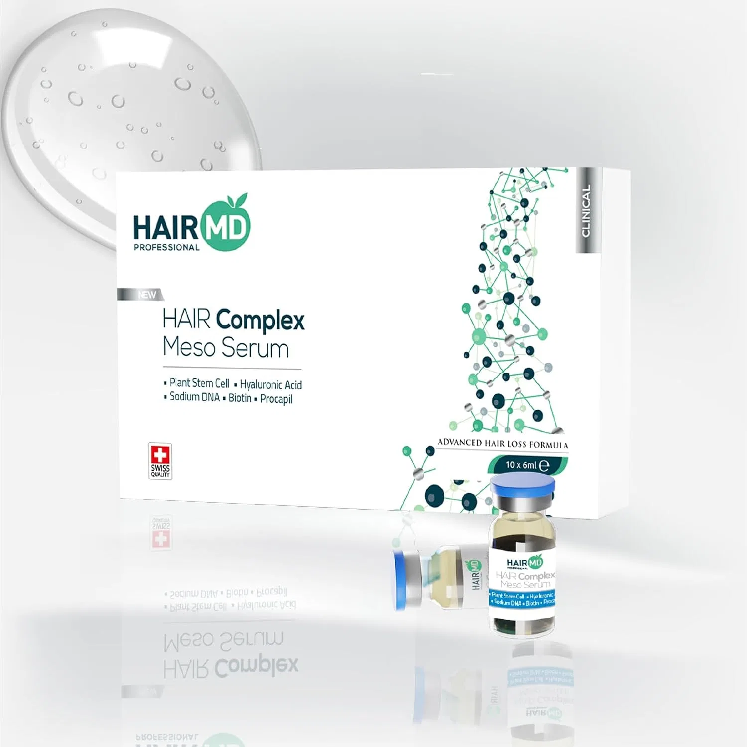 Сыворотка для роста волос HairMD Clinical Hair Complex Meso Serum, 10 флаконов по 6 мл Hairmd — фото 2