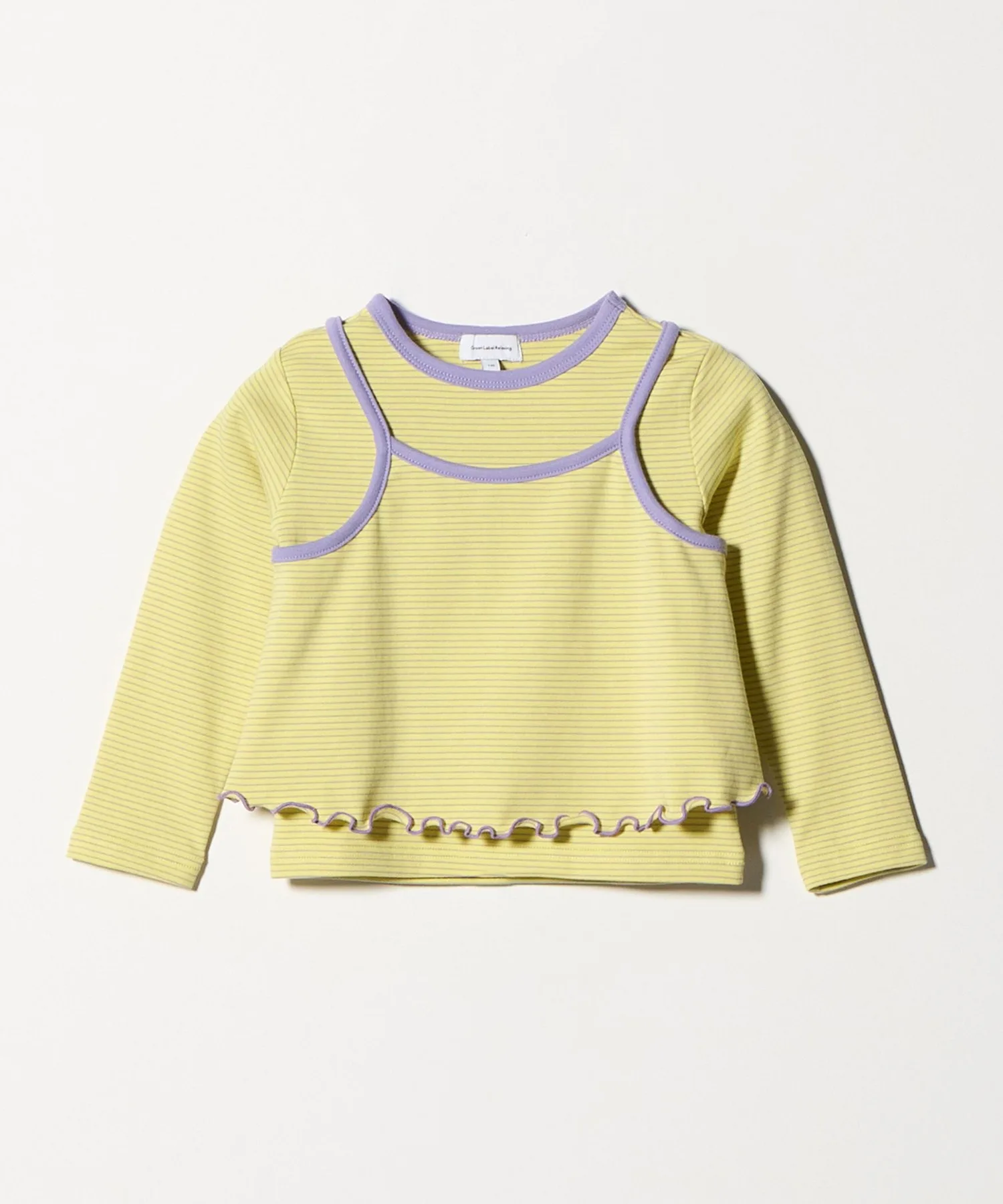 Детский комплект футболка с камисолом из хлопка green label relaxing Border T+Cami Set желтый