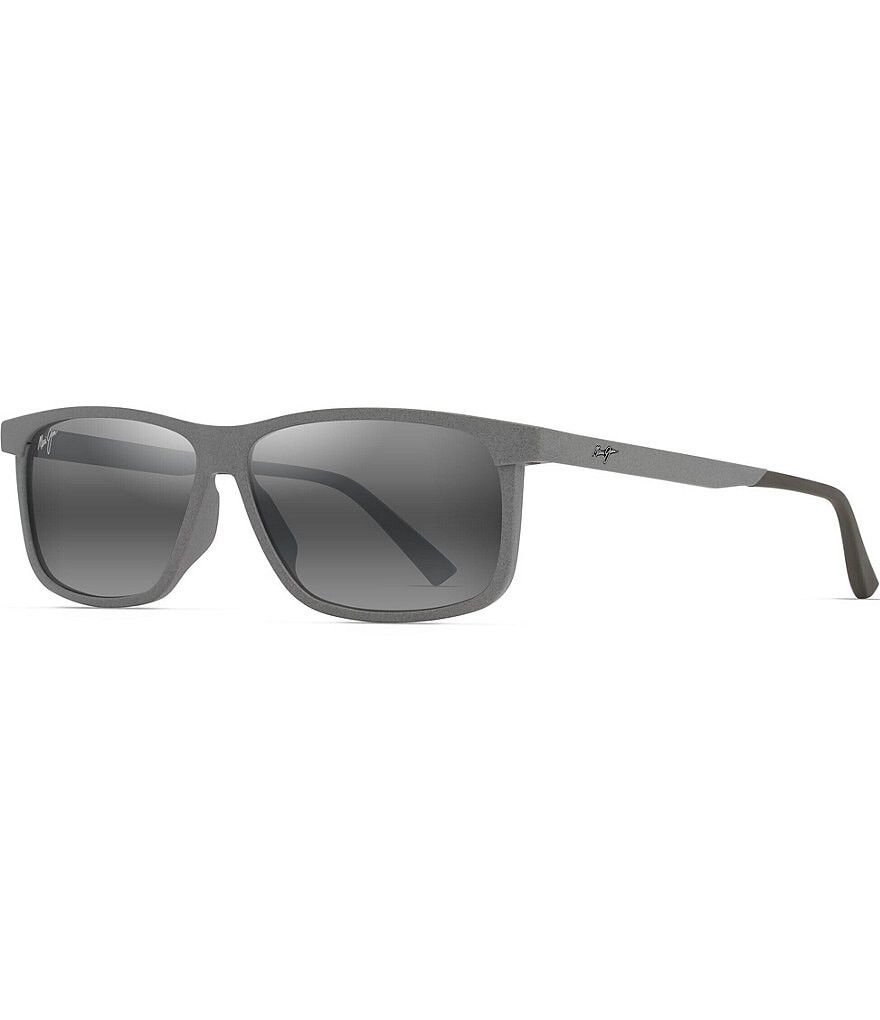 

Мужские прямоугольные солнцезащитные очки Maui Jim Pulama PolarizedPlus2 59 мм, серый