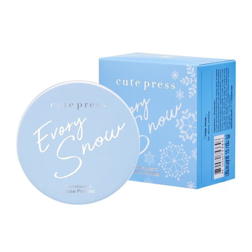 

Cute Press Полупрозрачная рассыпчатая пудра Evory Snow 15г, Translucent