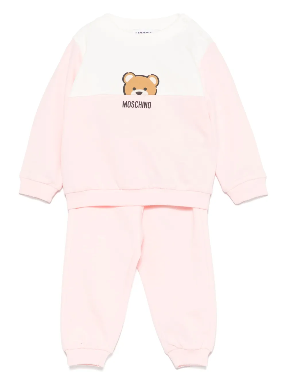 

Спортивный костюм с логотипом Moschino Kids, розовый