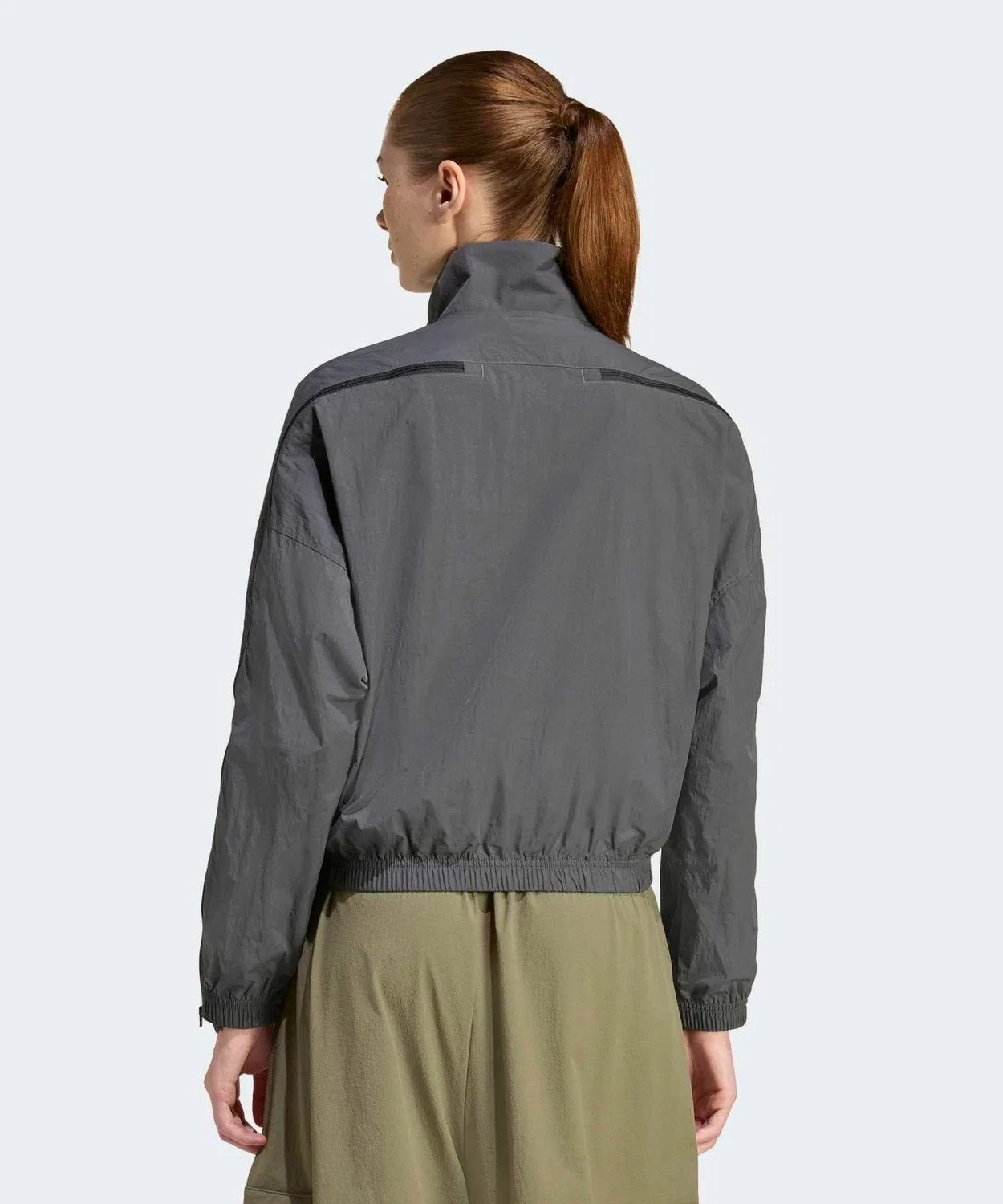 Трек-топ с молнией City Tech Woven Zip Track Top, бренд Adidas, цвет серый — фото 2