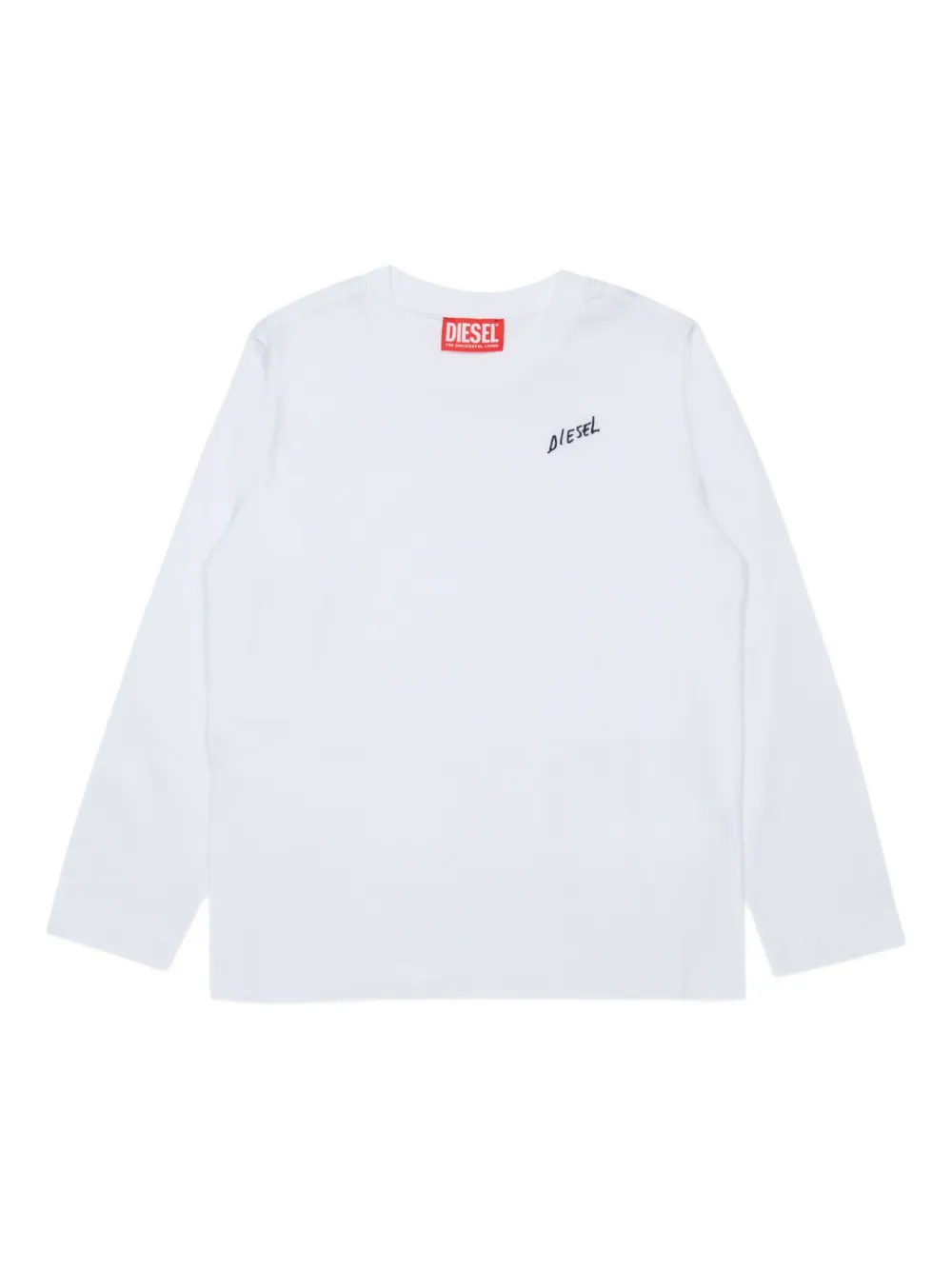 

Футболка с вышитым логотипом Diesel Kids, белый