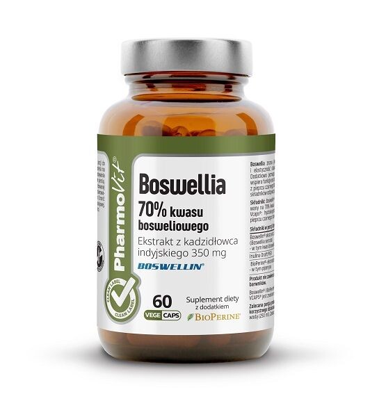 

Подготовка к суставам Pharmovit Clean Label Boswelia 70% Kwasu Bosweliowego, 60 шт