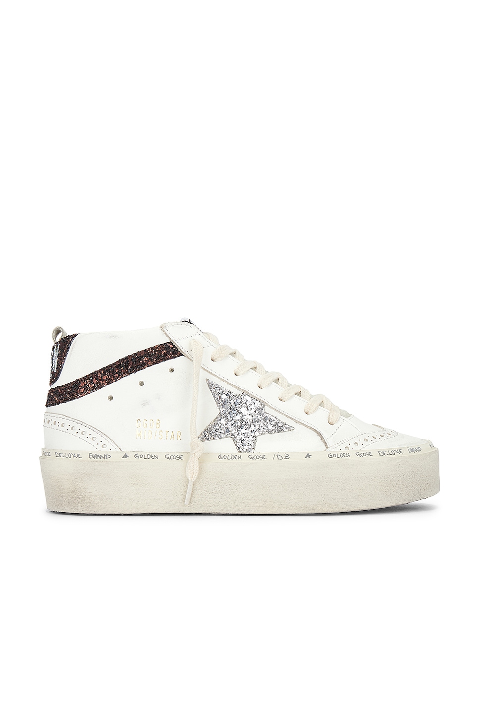Кроссовки hi mid star Golden Goose, белый