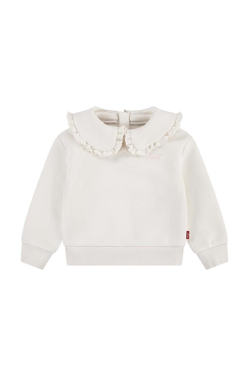 

Детский свитшот Levi's с RUFFLE COLLARED CREW, бежевый