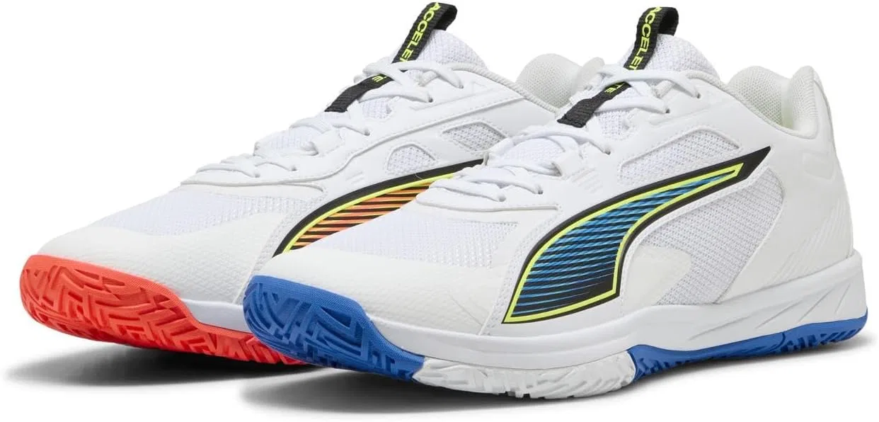 Кроссовки PUMA Unisex Accelerate Pro 4 Game OnIndoor, Puma White Bright Red Ultra Blue
