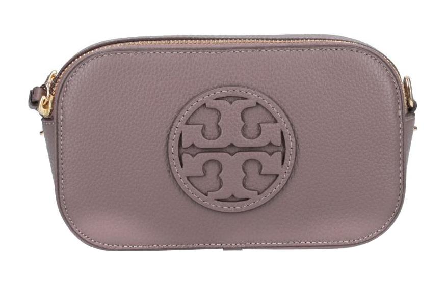 

TORY BURCH Миниатюрная кожаная сумка через плечо женская бежевая