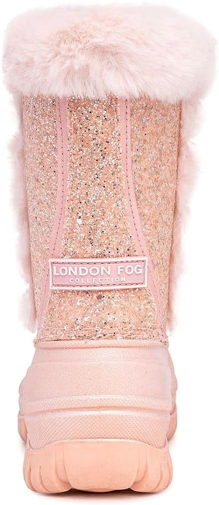 ДЕВУШКИ LONDON FOG Молодежные и детские зимние сапоги Icelyn с теплой подкладкой для холодной погоды, сапоги для девочек в молодежных и детских размерах, розовый — фото 3