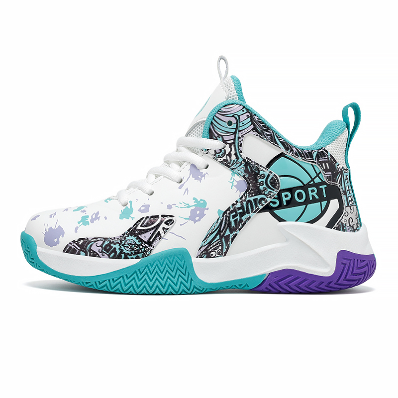 

Баскетбольные кроссовки с противоскользящей подошвой, износостойкие, детские ZHULE, черный/красный