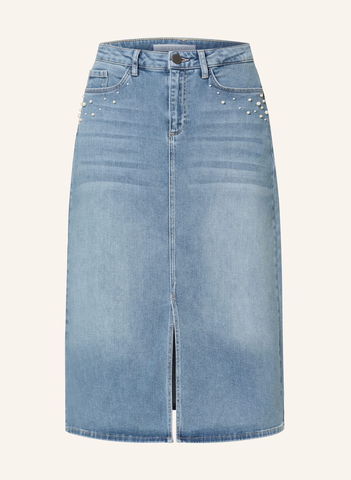 

Юбка из денима с декоративными бусинами Betty&Co, синий
