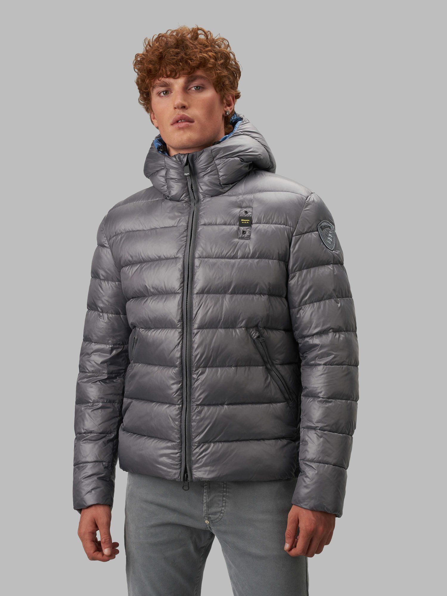 

Куртка мужская серая нейлоновая Blauer