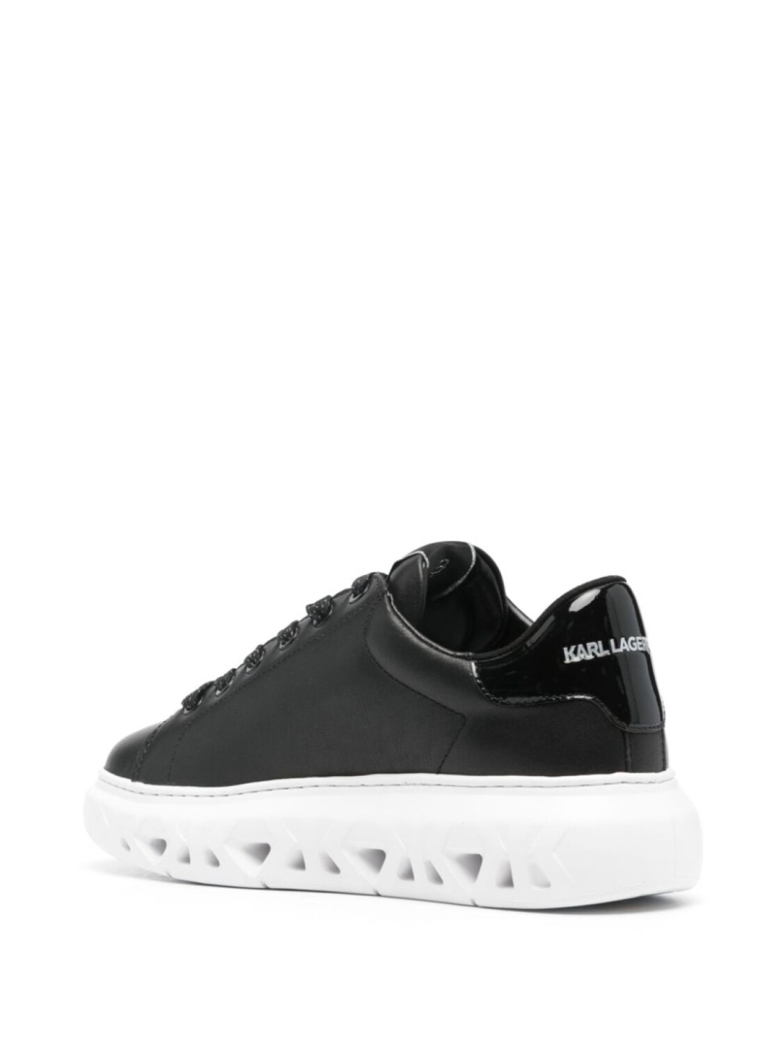 Karl Lagerfeld Ikonik Karl-detailed leather sneakers, черный — фото 3