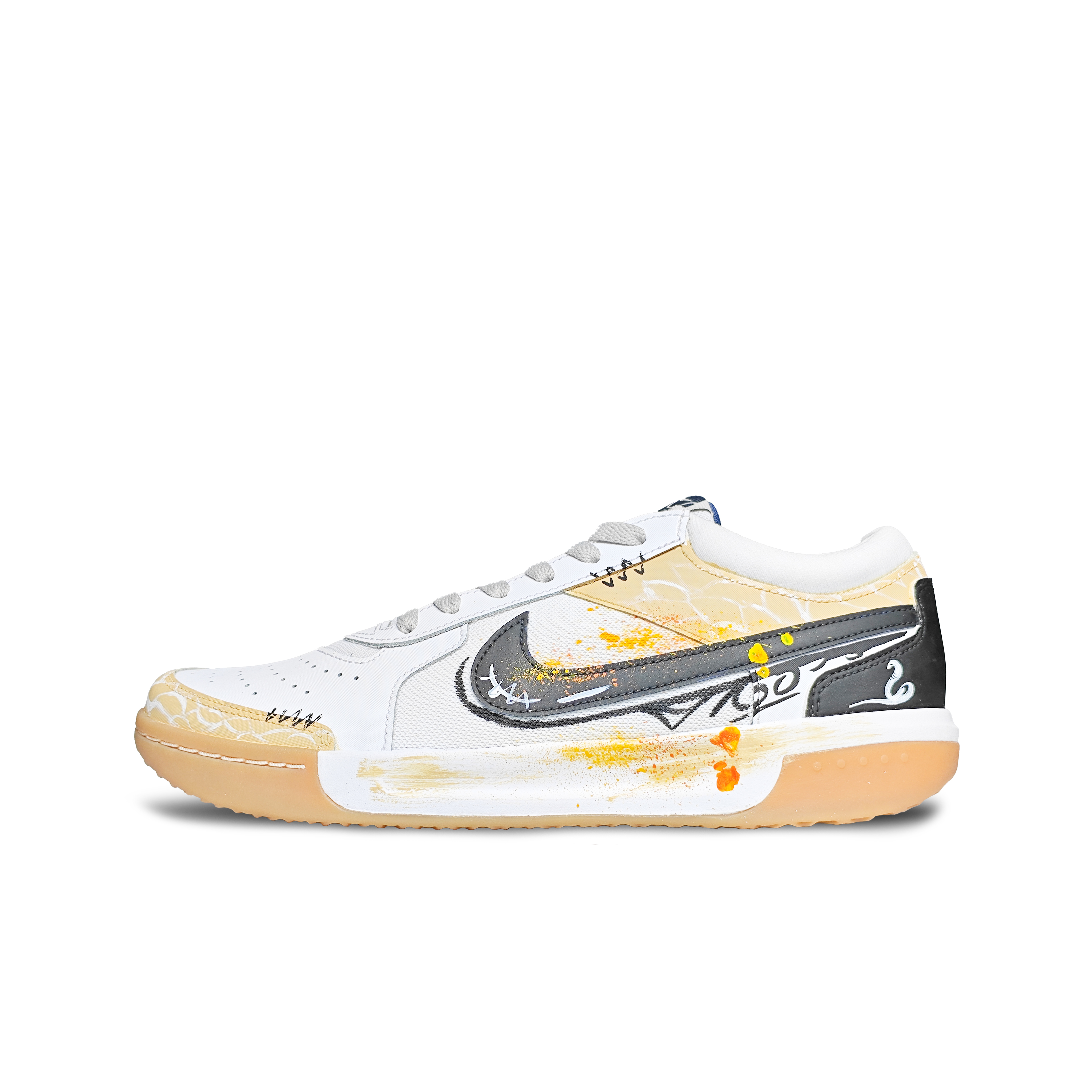

Nike Теннисные кроссовки Court Lite 3 с низким верхом, противоскользящие, износостойкие, мужские, белые, желтые