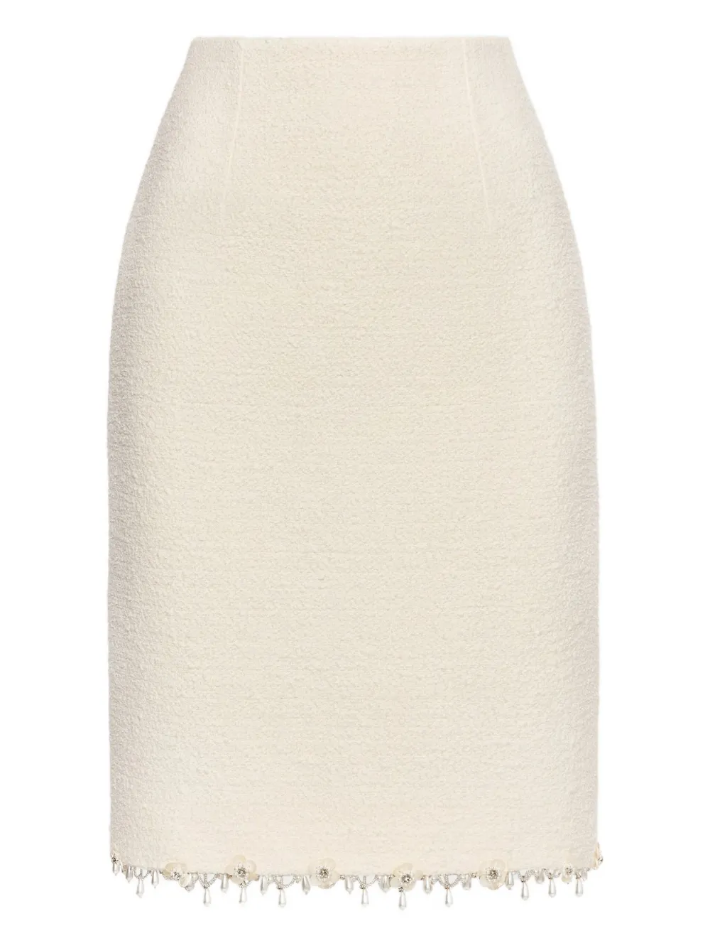 

Юбка миди с бахромой Oscar De La Renta, бежевый