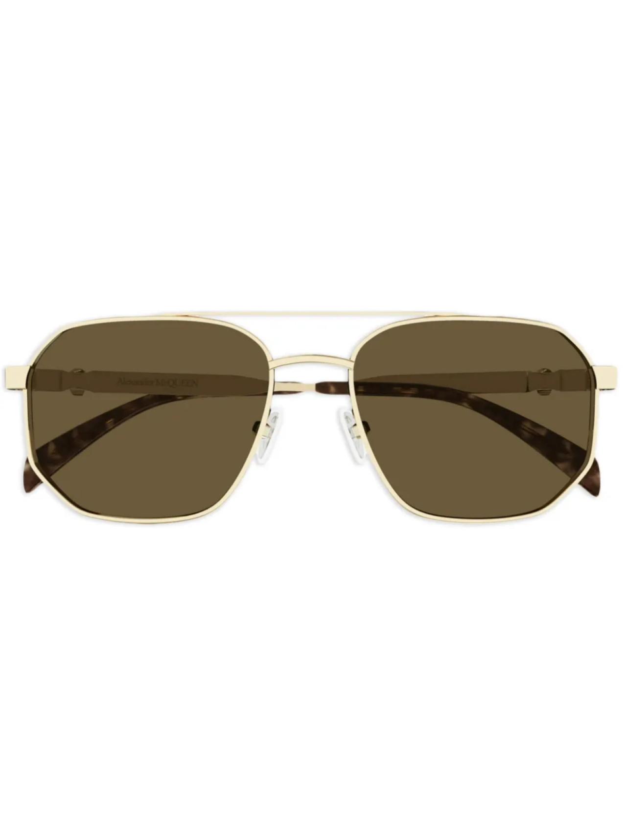 

Alexander McQueen Eyewear солнцезащитные очки AM0458S, золотой