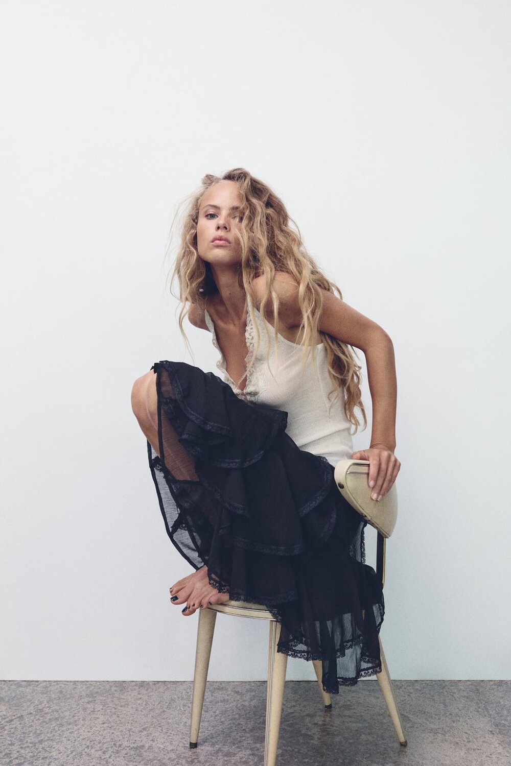 

Юбка с орбами ZARA, черный