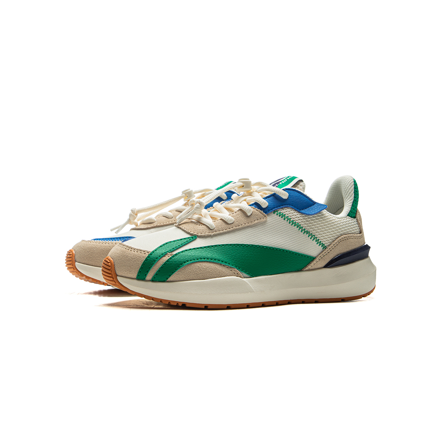 LINING YOUNG Амортизаторы Rebound Low Top детские повседневные кроссовки Ecru — фото 4