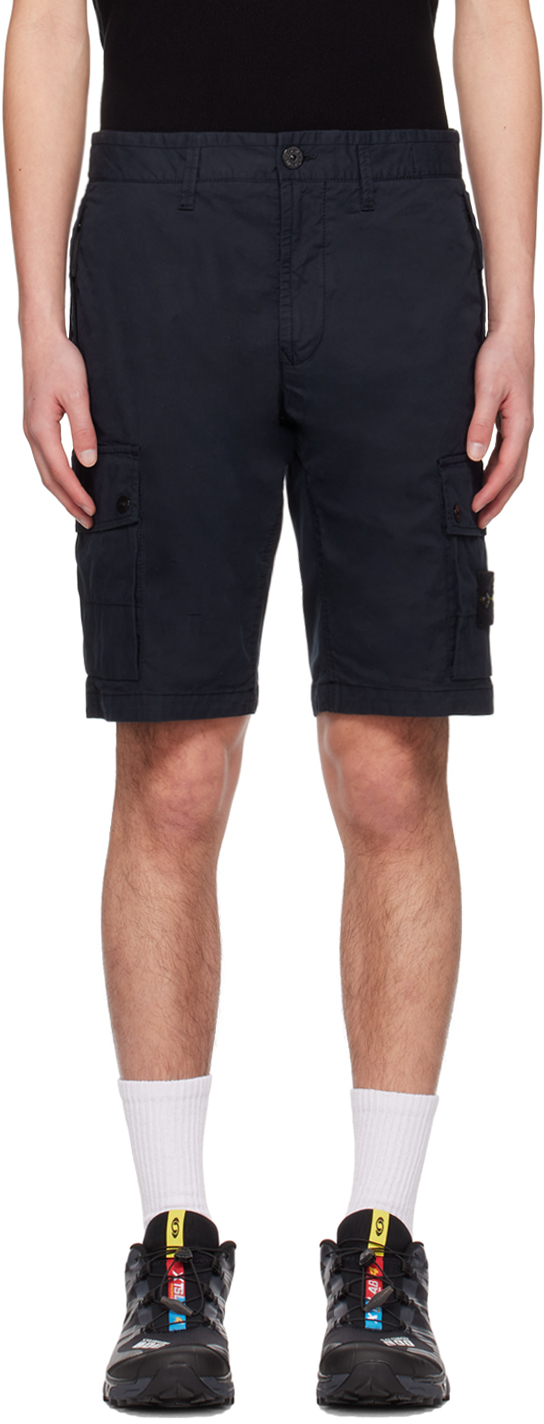 

Шорты с нашивками из морской волны Stone Island