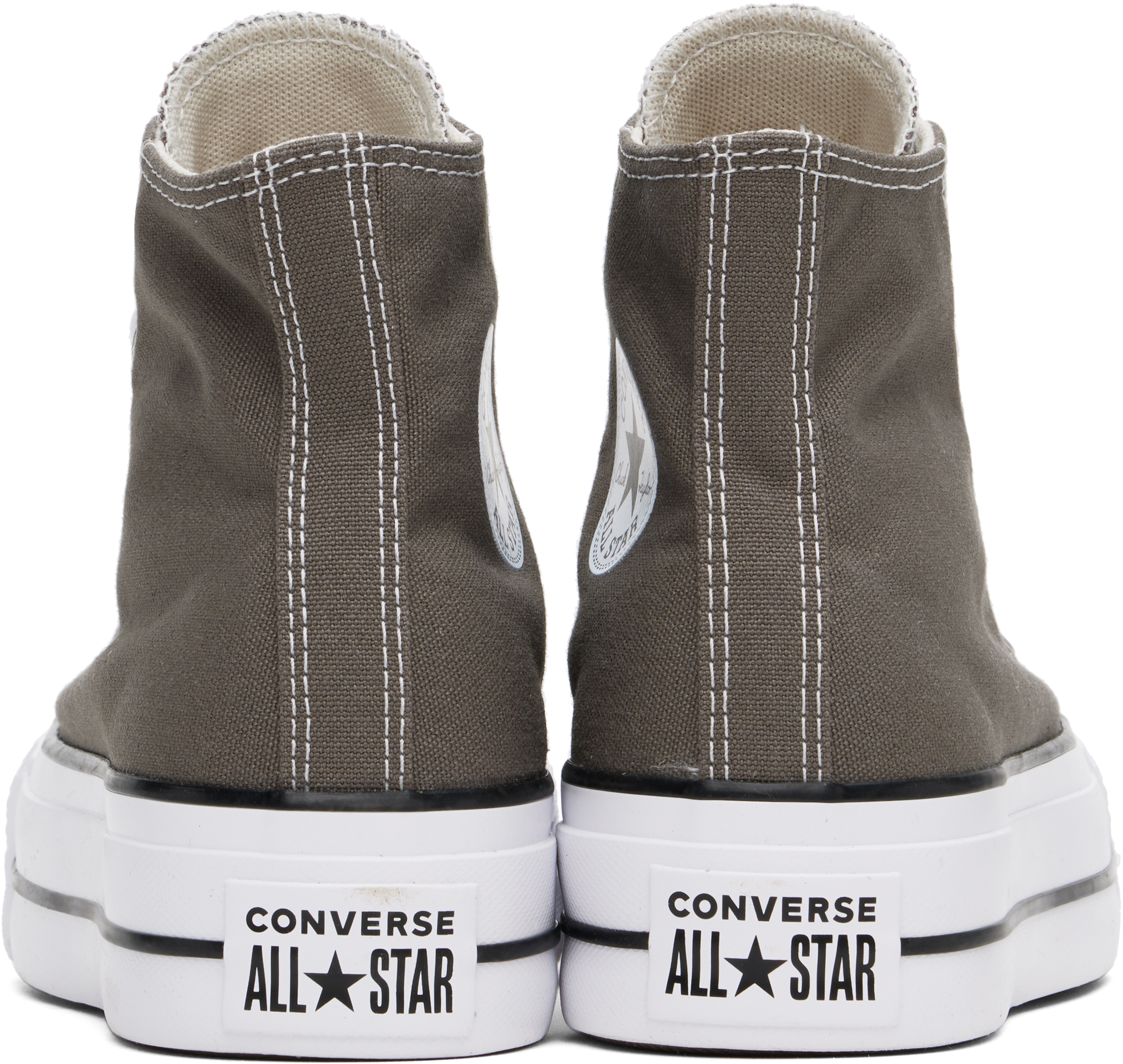 Серые высокие кеды Chuck Taylor All Star Lift Platform Converse, Charcoal/White/Black — фото 2