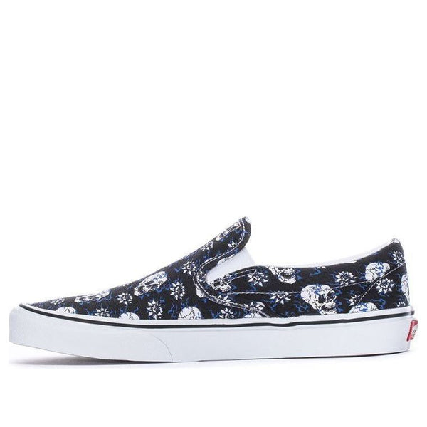 

Кроссовки classic slip-on 'flash skull' Vans, черный