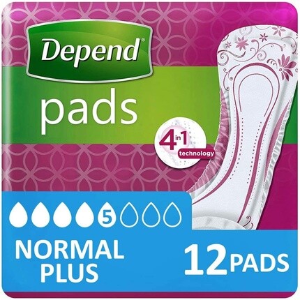 

Подушечки для снижения мочеиспускания Depend, бежевые
