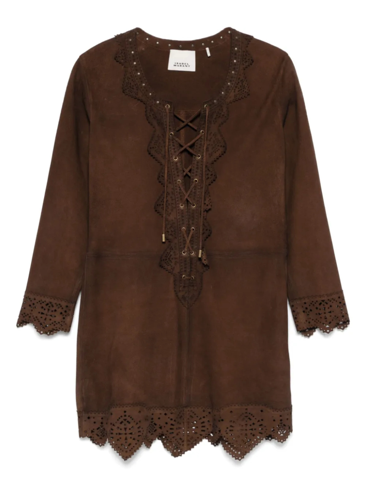 

ISABEL MARANT платье мини Charlina, коричневый