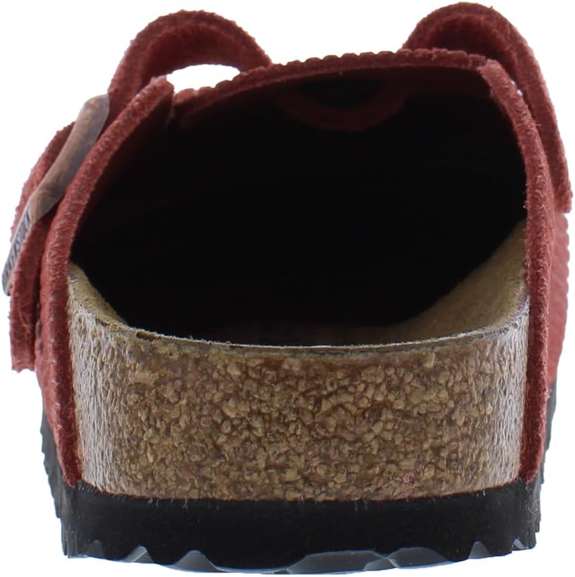 Унисекс сабо Birkenstock Boston с мягкой стелькой, красный/синий — фото 4