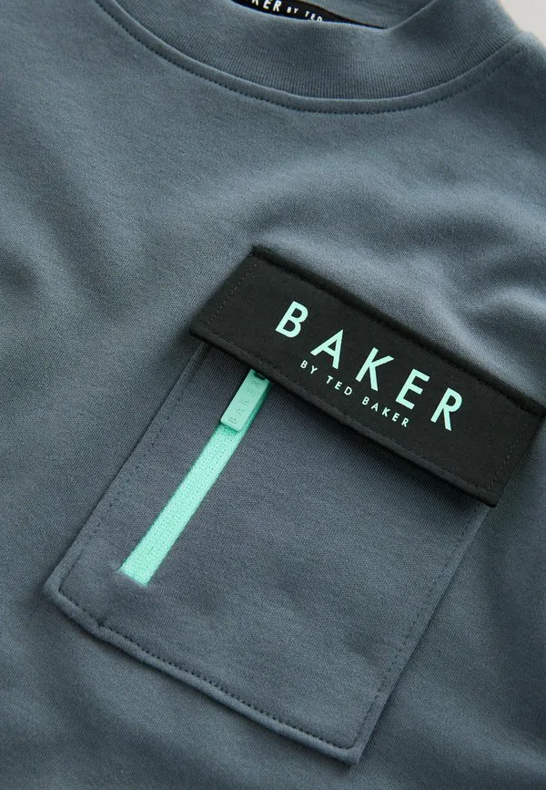 Футболка стандартного кроя с карманом и принтом Baker By Ted Baker, Grey — фото 4