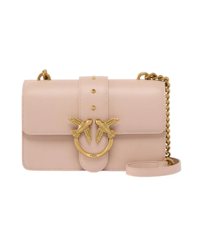 

Сумка через плечо с застежкой на пуговицу Pinko, розовый