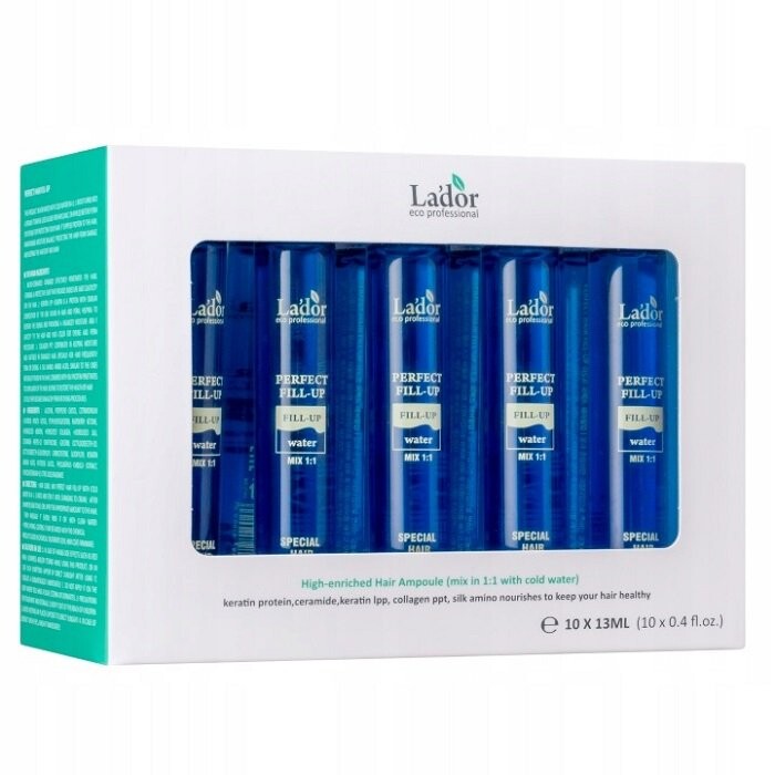 

La'dor, Perfect Hair Fill-Up Ampoule, Регенерирующие ампулы для поврежденных волос, 10x13 мл