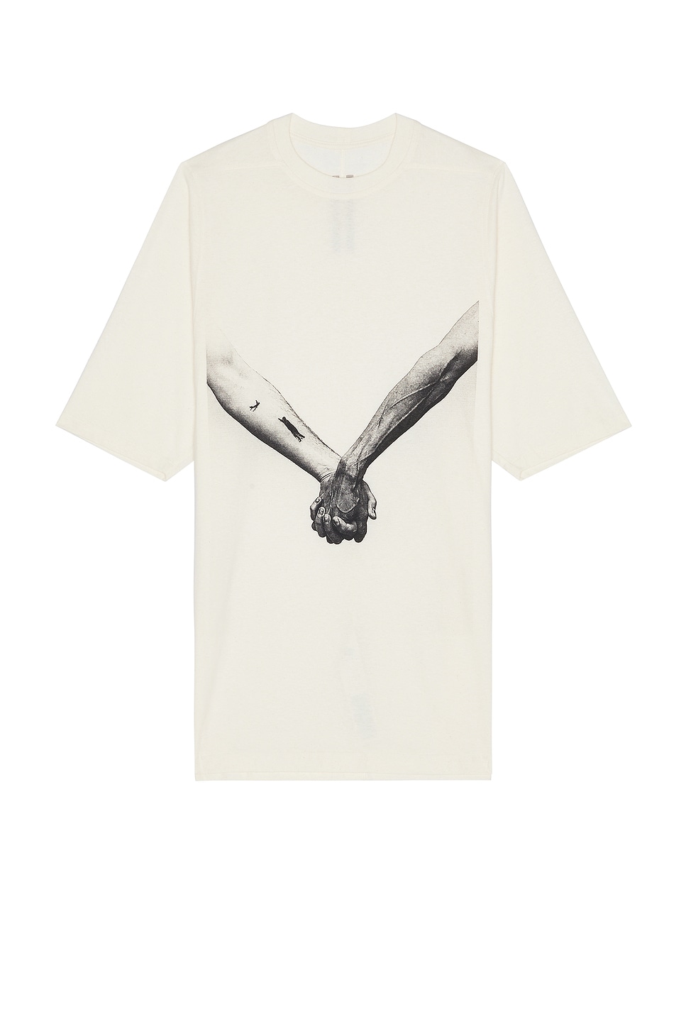 

Футболка Jumbo Tee Rick Owens, Natural & Black