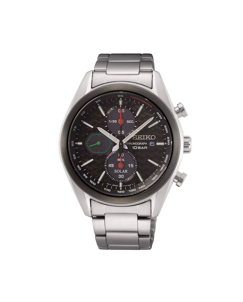 

Солнечные мужские часы SSC803P1 из стали с серебряным ремешком Seiko, серебряный