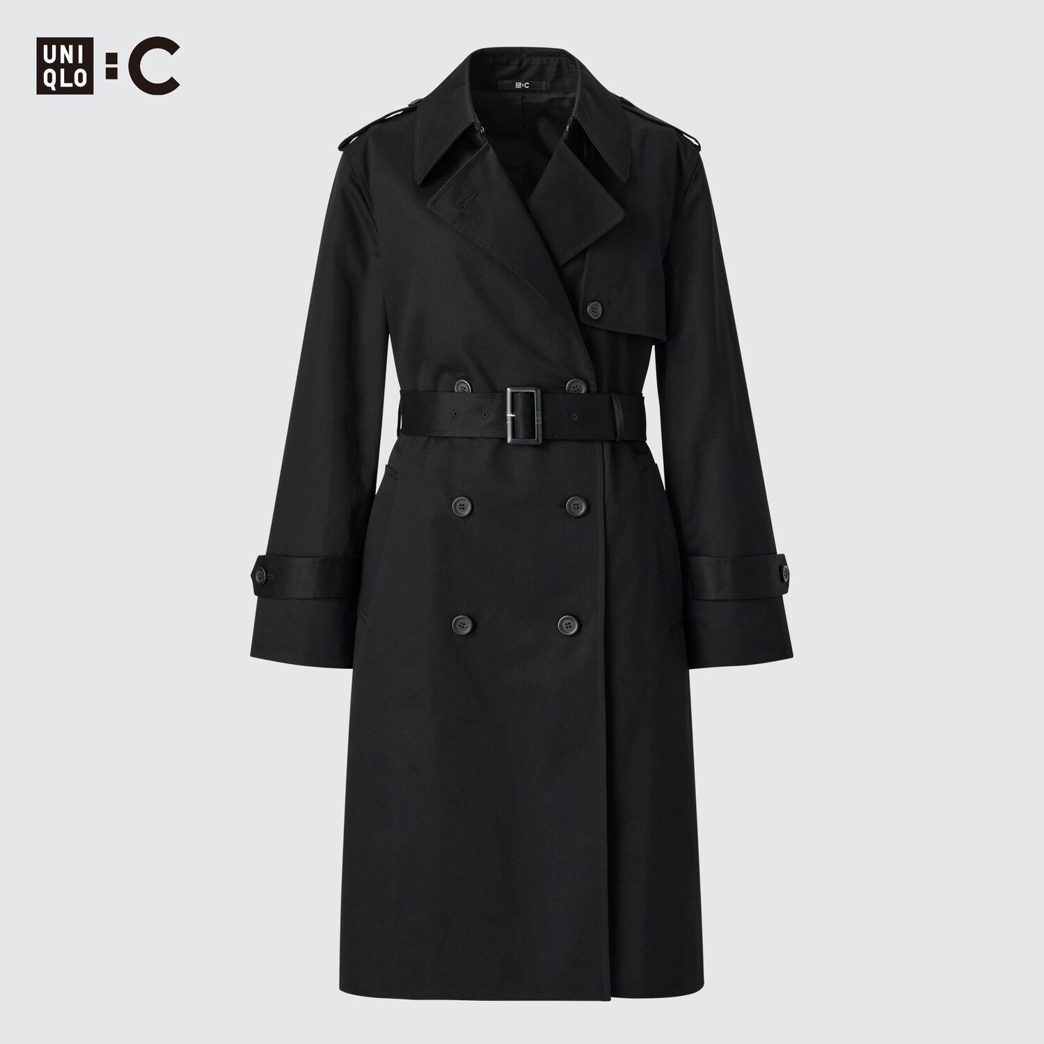 

Плащ UNIQLO длинный, черный